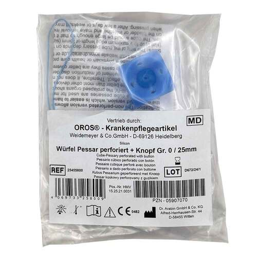 W&uuml;rfelpessar perforiert 25 mm Gr&ouml;&szlig;e 0 - 1