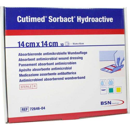 Cutimed Sorbact Hydroactive Kompressen 14x14 cm - 1