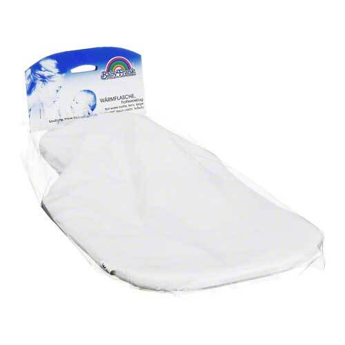 W&auml;rmflasche gro&szlig; mit Frotteebez.wei&szlig; - 1