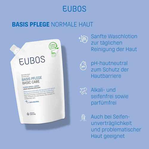 Eubos Fl&uuml;ssig blau unparf&uuml;miert Nachf&uuml;llbeutel - 3