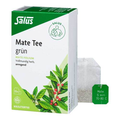 Mate Tee gr&uuml;n Kr&auml;utertee Mate folium bio Salus - 1