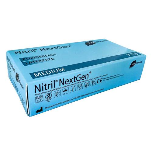 Nitril Einmal Handschuhe puderfrei mittel - 1