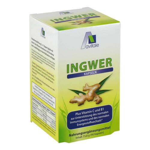 Ingwer 500 mg Kapseln + Vitamin B1 + C - 1