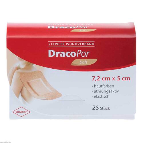 DracoPor Soft hautfarben Wundverband 5x7,2 cm steril  - 1