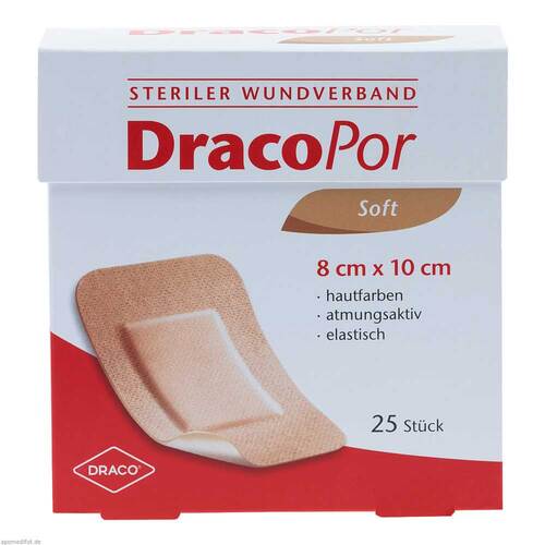 DracoPor Soft hautfarben Wundverband 8x10 cm steril  - 1