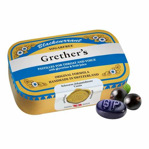 Grethers Blackcurrant Silber zuckerfrei - 1