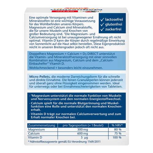 Doppelherz Magnesium+Calcium+D3 Direct Pellets - 2