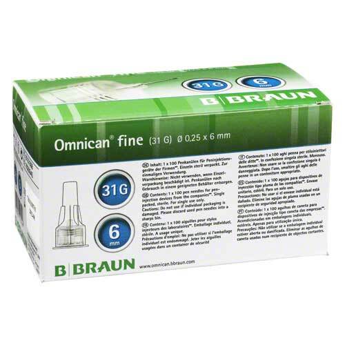 Omnican fine Pen Kan&uuml;le 31G 0,25x6mm - 1