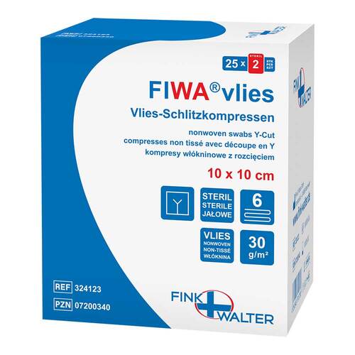 Vlies-Schlitzkompressen 10x10 cm steril 6fach - 1