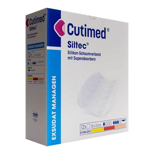 Cutimed Siltec Schaumverband 10x10 cm sanft haftend - 1