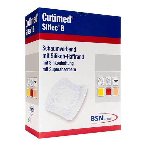 Cutimed Siltec B Schaumverband 15x15 cm mit Haftrand - 1