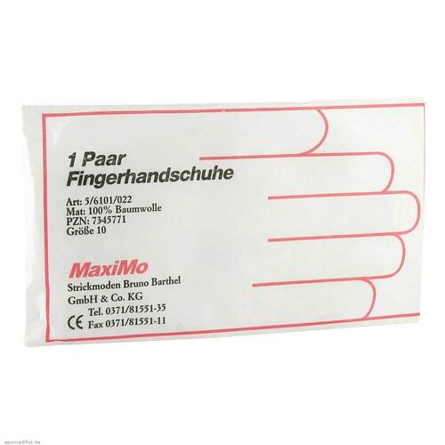 Handschuhe Strick Baumwolle Gr&ouml;&szlig;e 10 d&uuml;nn - 1