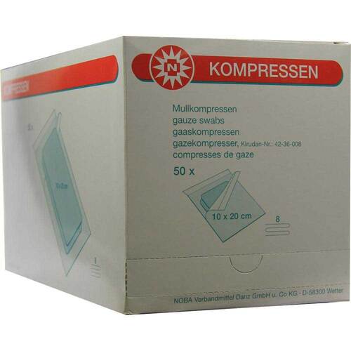 Mullkompressen 10x20cm 8-fac - 1