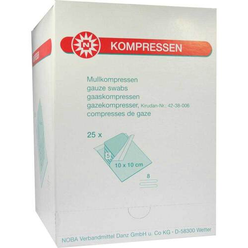 Mullkompressen 10x10cm 8-fac - 1