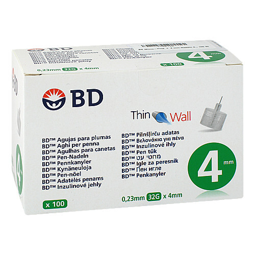 BD Micro-Fine + 4 mm Nadeln 0,23x4 mm - 1