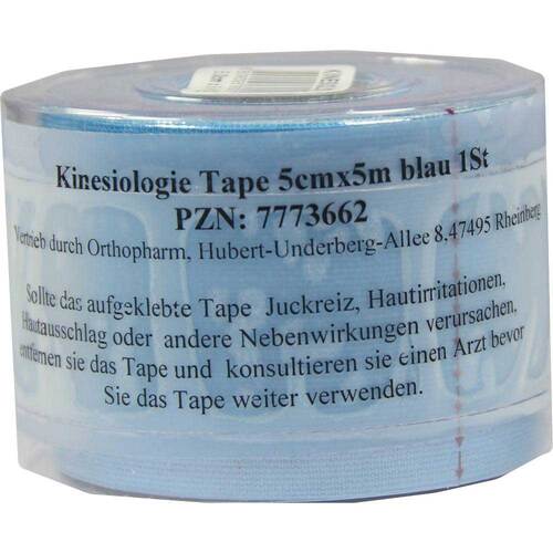 Kinesiologie Tape 5 cm x 5 m blau - 1