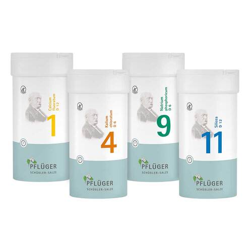 Kombination der Sch&uuml;&szlig;ler-Salze Nr. 1, Nr. 4, Nr. 9 und Nr. 11 - 1