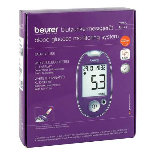 Beurer Blutzuckermessger&auml;t GL 44 mmol / l lila - 1