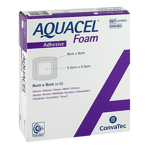 Aquacel Foam adh&auml;siv 8x8cm Verband - 1
