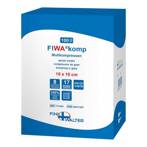Mullkompressen 10x10 cm unsteril 8-fach - 1