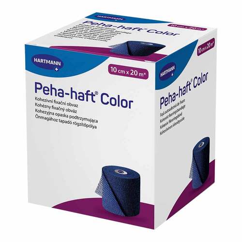 Peha Haft Color Fixierbinde latexf.10 cm x 20 m blau - 1