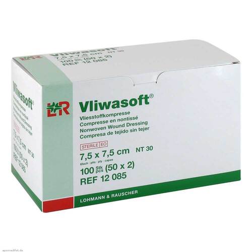 Vliwasoft Vlieskompressen 7,5x7,5cm 6-lagig steril - 1