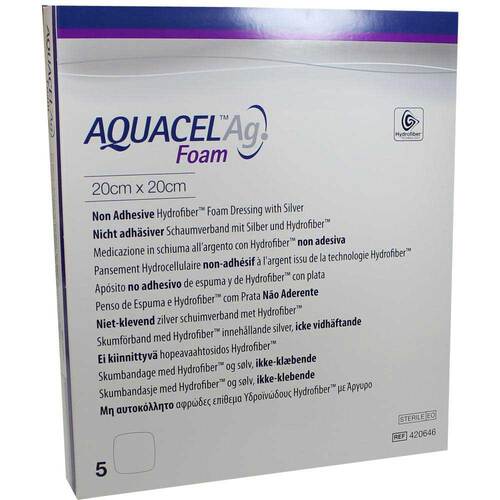 Aquacel Ag Foam nicht adh&auml;siv 20x20cm Verband - 1