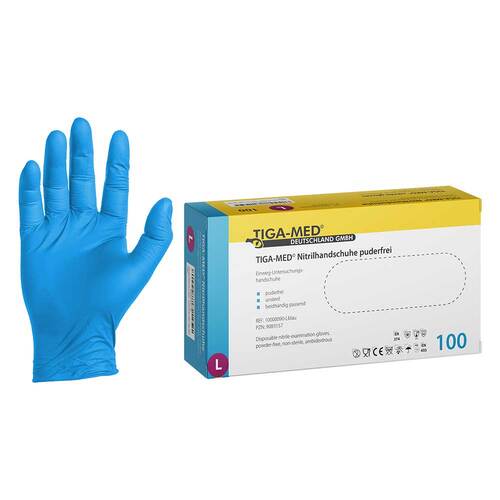 Handschuhe Einweg Nitril puderfrei Gr&ouml;&szlig;e L - 1