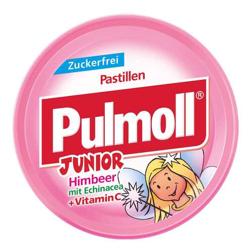 Pulmoll Junior Himbeer mit Echinacea ohne Zucker Bonbons - 1