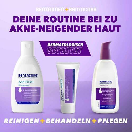 Benzaknen Wash 5% Suspension bei unreiner Haut und leichter Akne - 5