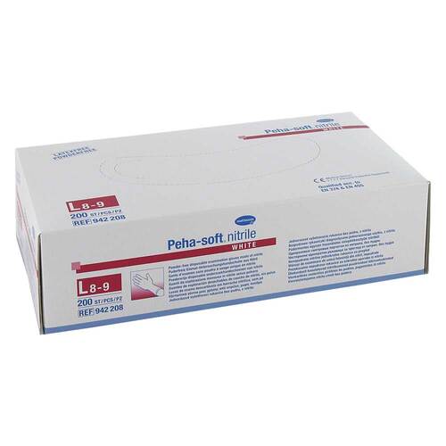 Peha Soft nitrile white Untersuchungshandschuhe puderfrei unsteril L - 1