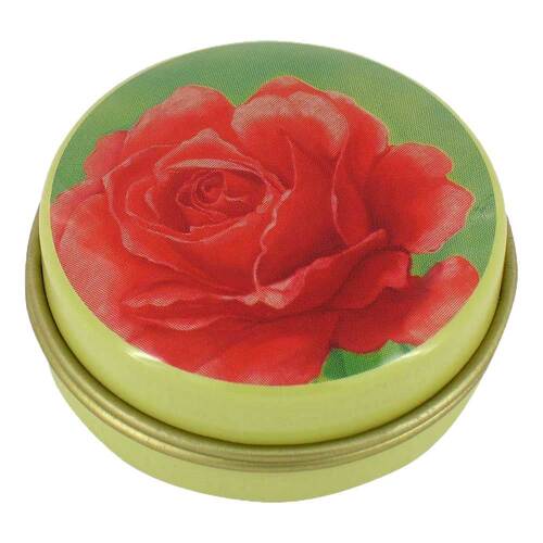 Pillendose rund Blumen Motiv - 1