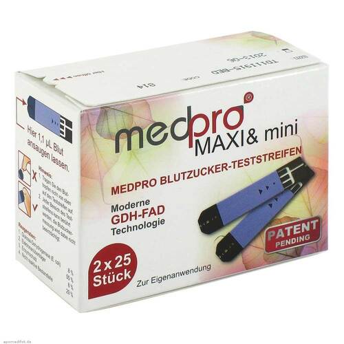 Medpro Maxi &amp; Mini Blutzucker Teststreifen single - 1
