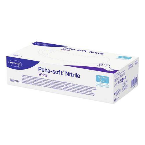 Peha Soft nitrile white Untersuchungshandschuhe puderfrei unsteril S - 1