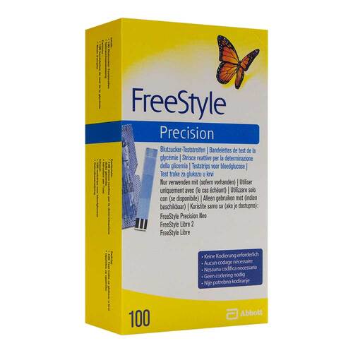 Precision Freestyle Teststreifen ohne Codier. - 1