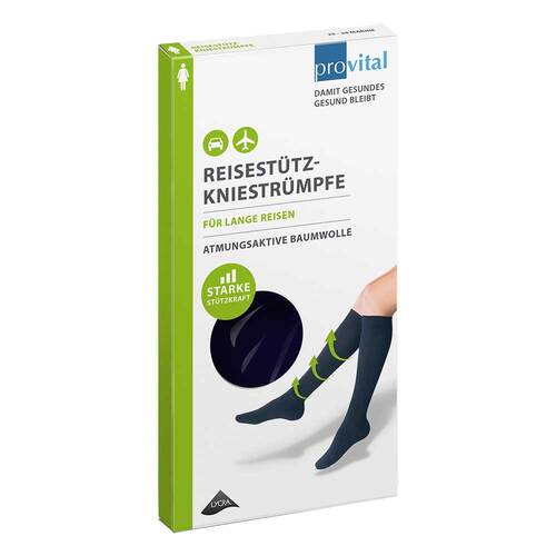 Provital Reisekniestr&uuml;mpfe Gr&ouml;&szlig;e 35 - 38 schwar.Baumwolle - 1