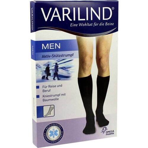 Varilind Men Kniestrumpf XL Baumwolle schwarz - 1