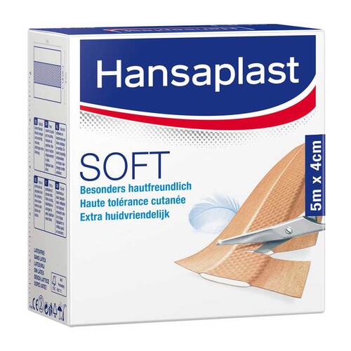 Hansaplast Soft Pflaster 4 cm x 5 m Rolle - 1