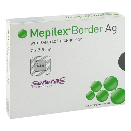Mepilex Border Ag Verband 7x7,5cm - 1