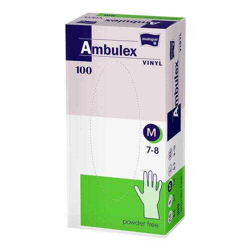 Ambulex Vinyl Untersuchung -Handschuhe ungepudert unsteril M - 1