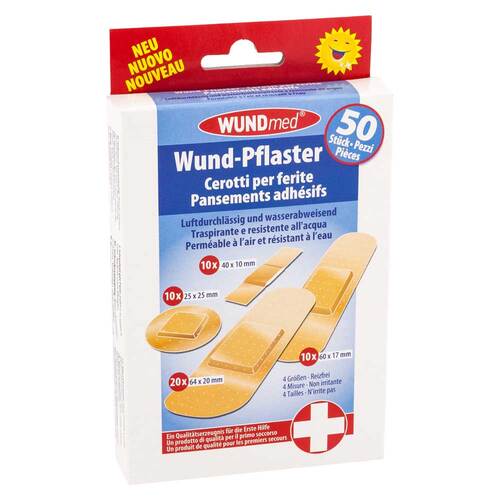 Wundpflaster luftdurchl&auml;ssig + wasserfest 4 Gr&ouml;&szlig;en - 1