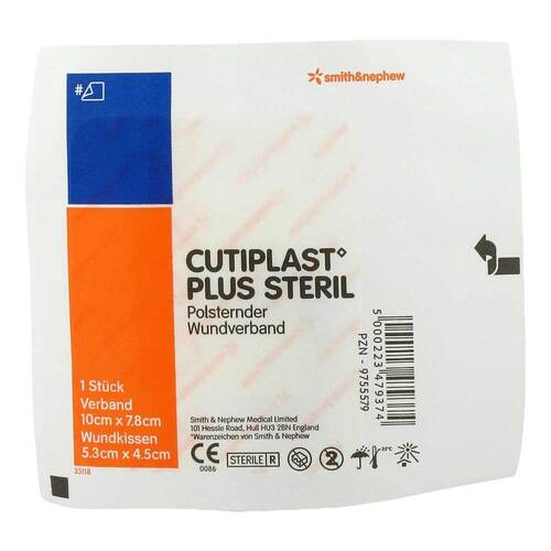 Cutiplast Plus steril 7,8x10 cm Verband - 1