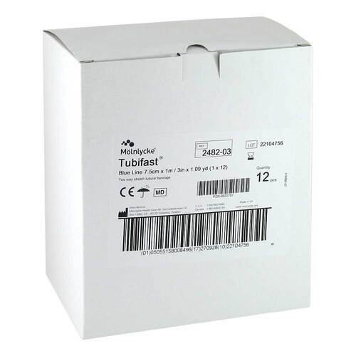 Tubifast 2-Way-Stretch 7,5cmx1m blau Schlauchv. - 1