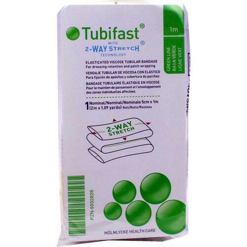 Tubifast 2-Way-Stretch 5cmx1m gr&uuml;n Schlauchv. - 1