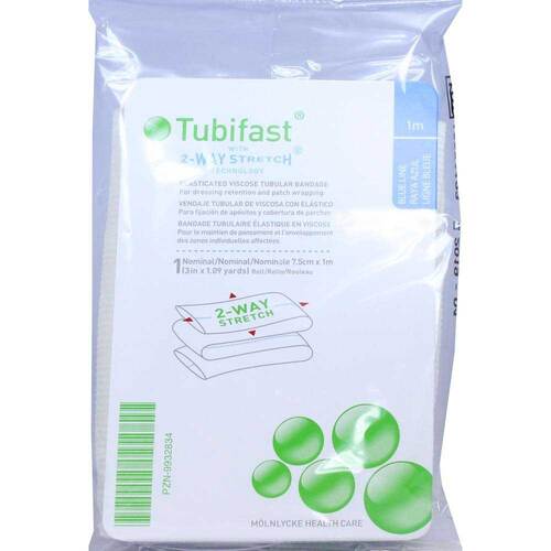 Tubifast 2-Way-Stretch 7,5cmx1m blau Schlauchv. - 1