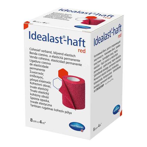 Idealast-haft color Binde 8 cm x 4 m rot - 1