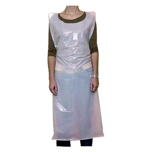 Sch&uuml;rze Einmal PE wei&szlig; 125 cm unsteril - 1