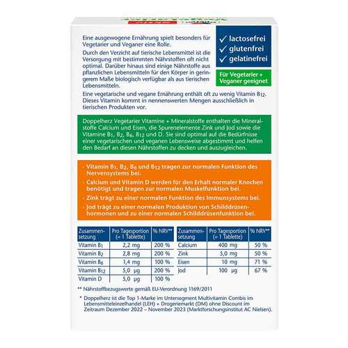 Doppelherz Vegetarier Vitamine+Mineralstoffe Tabletten - 4