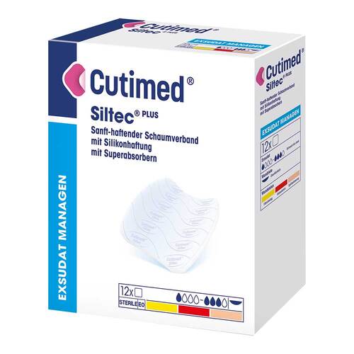 Cutimed Siltec Plus Schaumverband 5x6 cm haftend - 1