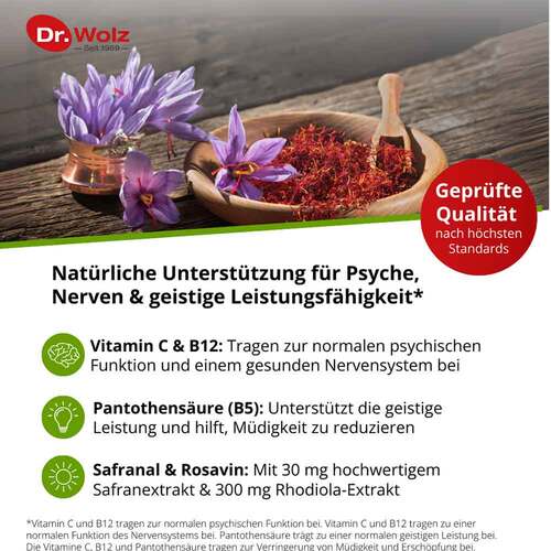 Safran + Rhodiola-Extrakt Dr. Wolz Kapseln - 5